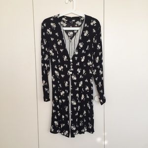 Floral Button Down Shirt Dress